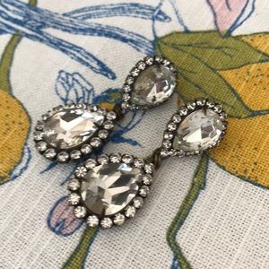 Loren Hope drop earrings in white stone and brass